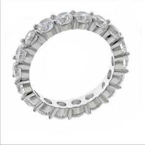 Sterling Forever cubic zirconia eternity ring